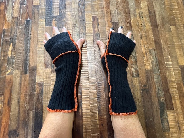 Hand Made Arm Warmers - Writing Gloves - Peasant Mittens - Boho Gloves