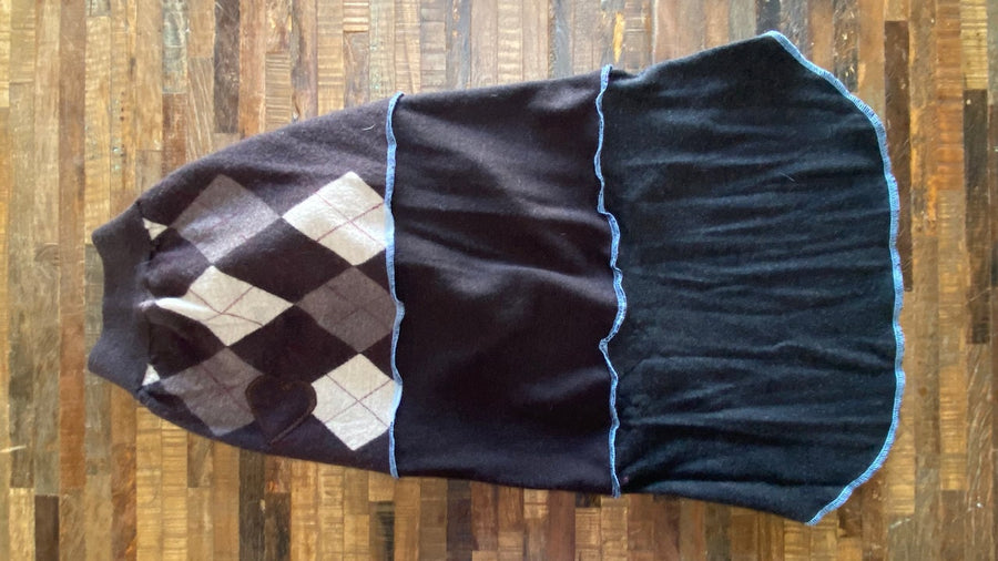 FITS 80-100 Pound Dog - Hand Made BROWN Merino Wool Great Dane Shirt -  - Big Dog Sweater - Canine Cardigans