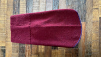 Tiny Puppy RED Repurposed Soft Wool  Dog Coat - Little Dog Shirt - FITS 2-5 Pounds - Canine Cardigans