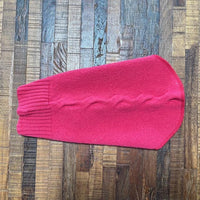 Hand Made Pink Dog Sweater - Fits 4-6 Pounds - Tiny Dog Clothes - Small Dog Jumper - Canine Cardigans