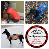 CASHMERE Hand Made Dog Sweater - FITS 12 - 18 Pounds - Canine Cardigans