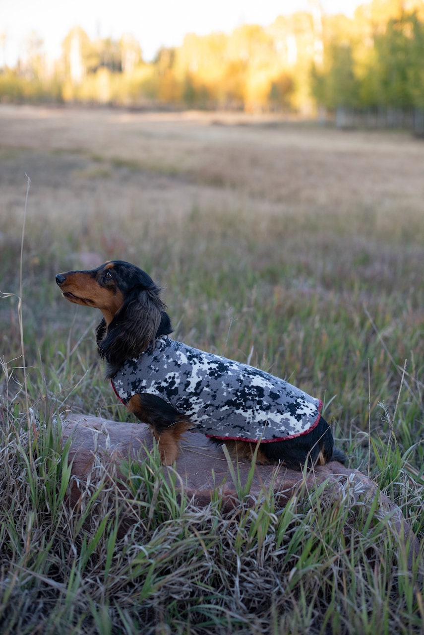 Hand Made Burgundy Warm Wool Dog Coat - Little Dog Shirt - FITS 1-3 Pounds - Canine Cardigans