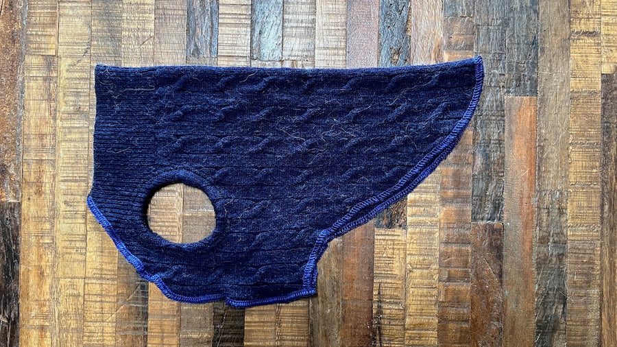 Hand Made Small Wool Dog Shirt - Little Dog Sweater - FITS 4-6 Pounds - Canine Cardigans