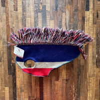 Warm Handmade Fringy Wool Dog Sweater, Canine Cardigans, FITS 12-18 Pounds Repurposed Dog Clothes