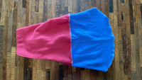 FITS 35-55 Pound Dog Hand Made Pink and Blue Dog Sweater, Fancy Dog Coat, Warm Dog Jacket -  Repurposed Petwear - Canine Cardigans