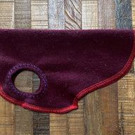 Hand Made Burgundy Warm Wool Dog Coat - Little Dog Shirt - FITS 1-3 Pounds - Canine Cardigans