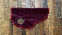 Hand Made Burgundy Warm Wool Dog Coat - Little Dog Shirt - FITS 1-3 Pounds - Canine Cardigans
