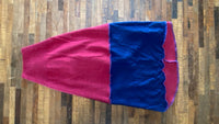 FITS 60-70 POUND Dog - Handmade Red and Blue Dog Sweater Large - Dog Sweater  - Canine Cardigans