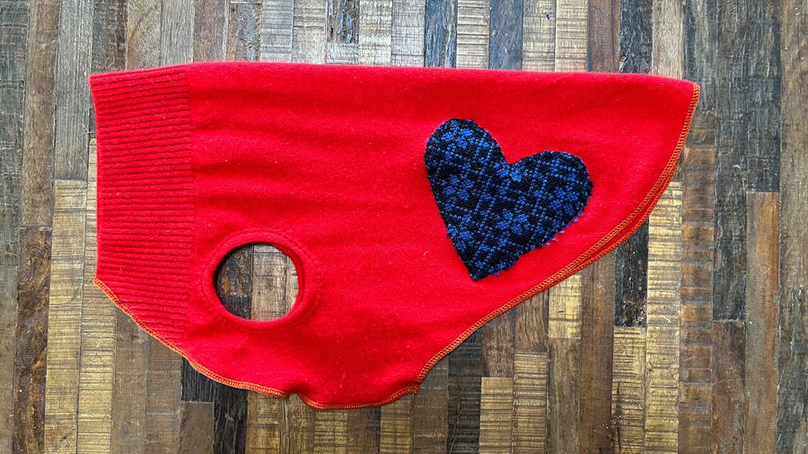 Big Dog Sweater, Cashmere Dog Shirt, Canine Cardigans, FITS 15 - 25 Pounds, Repurposed Dog Clothes