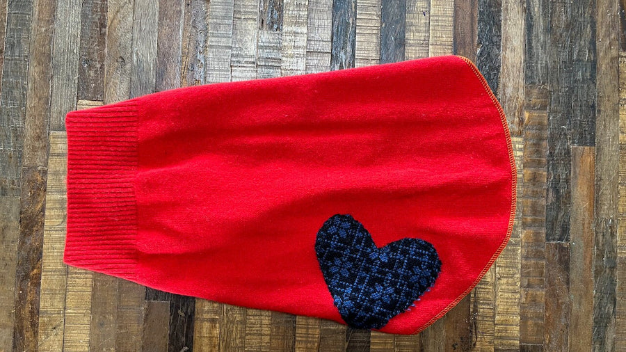 Big Dog Sweater, Cashmere Dog Shirt, Canine Cardigans, FITS 15 - 25 Pounds, Repurposed Dog Clothes