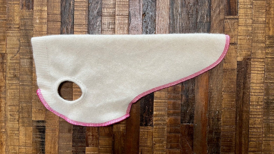 Hand Made Warm Dog Sweater for Little Dog - Fits 4 - 6 Pounds LONG - Canine Cardigans