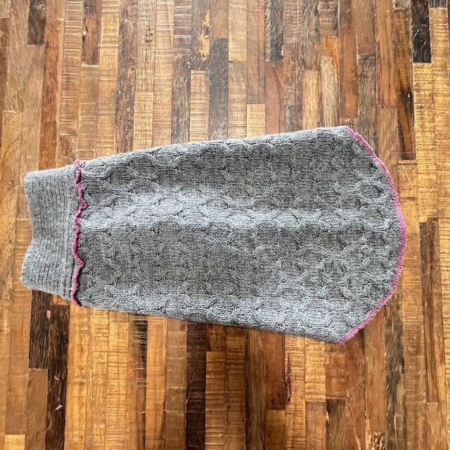Warm Handmade Dog Sweater, Canine Cardigans, FITS 15 - 25 Pounds Repurposed Dog Clothes