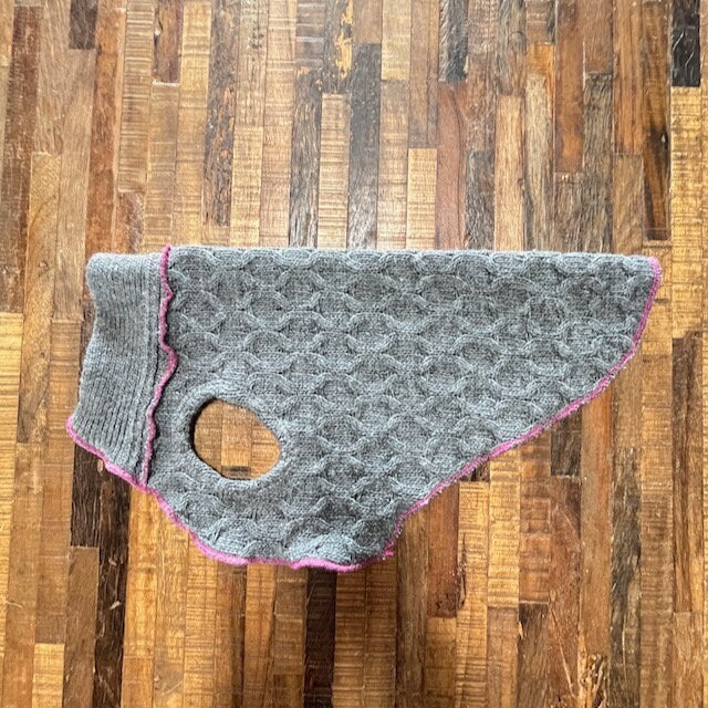 Warm Handmade Dog Sweater, Canine Cardigans, FITS 15 - 25 Pounds Repurposed Dog Clothes