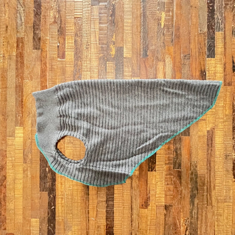 Gray Wool Dog Sweater - Warm Dog Coat - Canine Cardigans -  FITS 25 - 40 Pounds - Repuposed - Upcycled