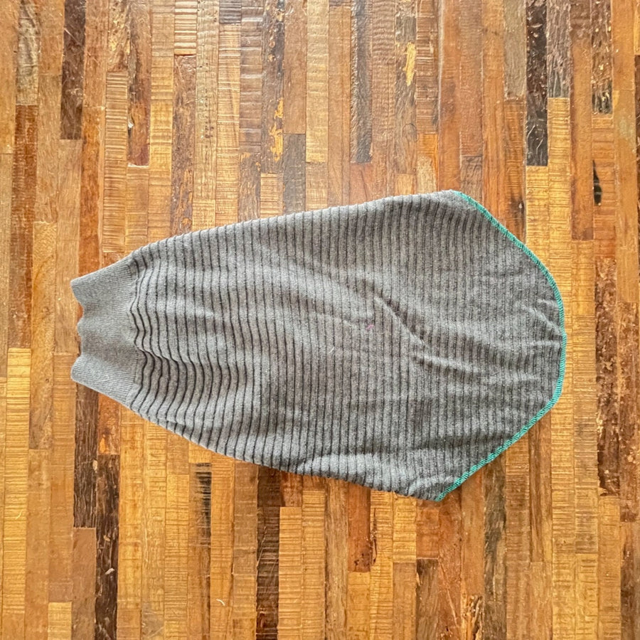 Gray Wool Dog Sweater - Warm Dog Coat - Canine Cardigans -  FITS 25 - 40 Pounds - Repuposed - Upcycled