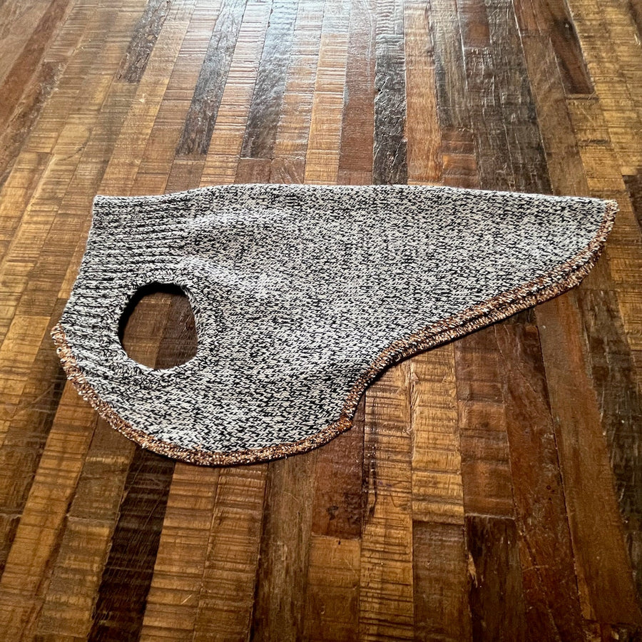 Handmade Cotton Dog Shirt - Little Dog Sweater - FITS 4 - 6 LONG Pounds - Canine Cardigans Wool Free