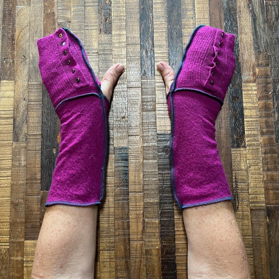 Hand Made Arm Warmers - Writing Gloves - Peasant Mittens - Boho Gloves