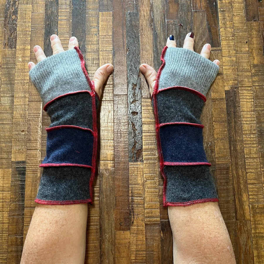 Handmade Arm Warmers - Fingerless Gloves - Animal Chiropractic Gloves - Riding Gloves