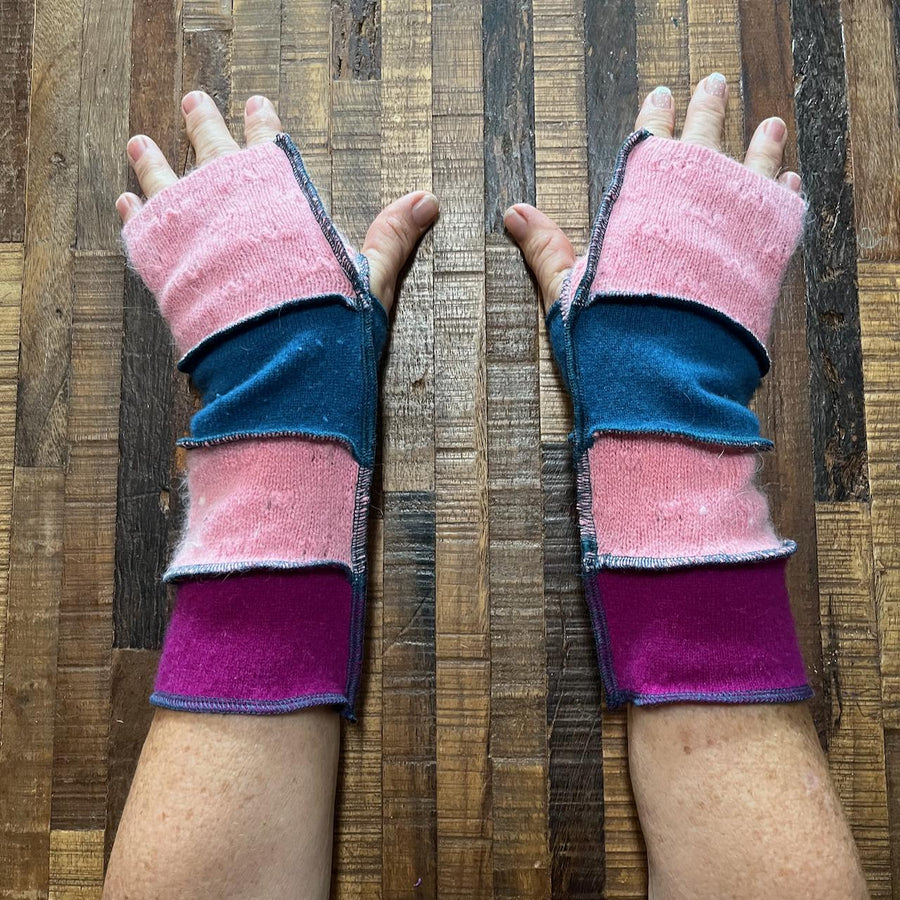 Hand Made Arm Warmers - Writing Gloves - Peasant Mittens - Boho Gloves