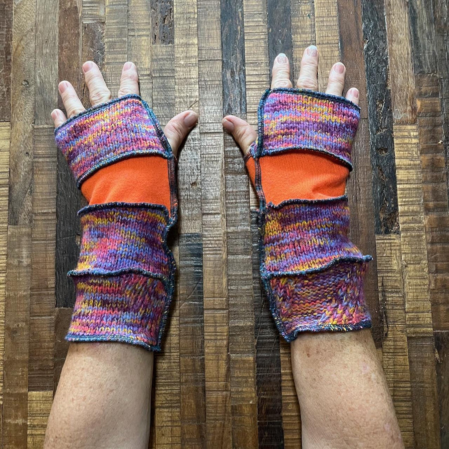 Punk Arm Warmers - Dog Walker Mittens - Writing Gloves - Peasant Gloves - Hippie Clothes - Gardener Gift